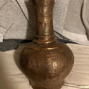 19th-century Indo-Persian or Kashmiri copper vase/pot.
